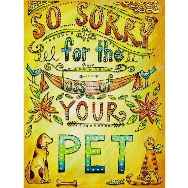 【カレン・エンブリー】ペットお悔やみカード　ソー・ソーリー
