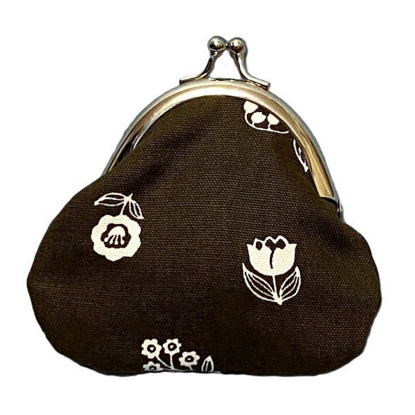 【SAYURI】ハンドメイド丸型がま口財布　お花