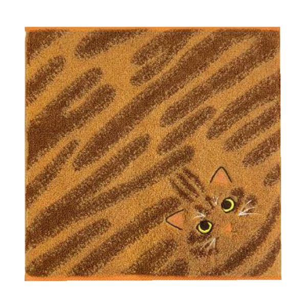 タオルハンカチ　ニャンコシリーズ うちの子毛並み　茶トラ