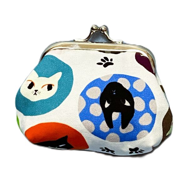 【SAYURI】ハンドメイド角型がま口財布　バブルフレーム