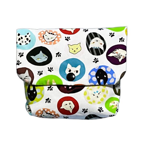 【SAYURI】ハンドメイド　スナップボタンポーチ　バブルフレーム