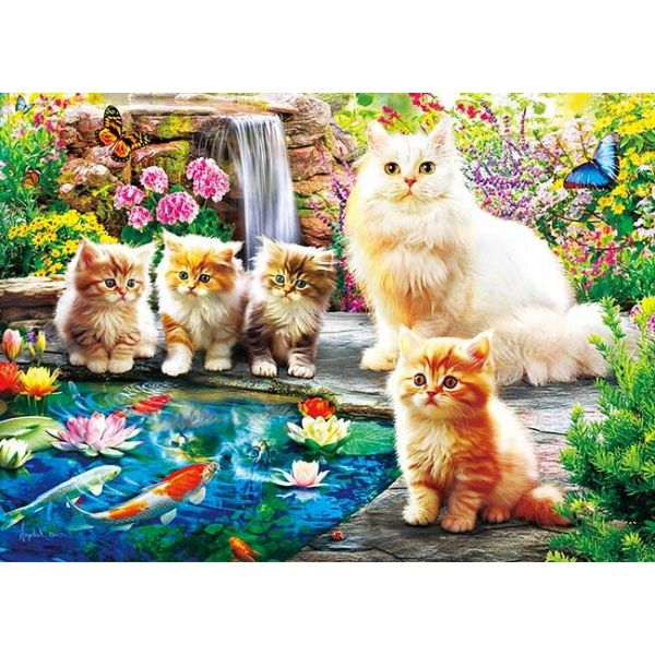 【アンジェロ・ボニート】500pcジグソーパズル　子猫とフラワーガーデン