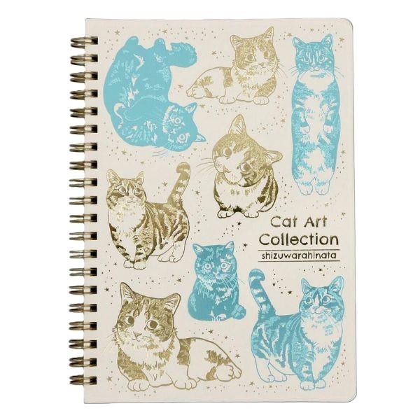 【Cat Art Collection】リングノート　B6　しずわらひなた　デフォルメ