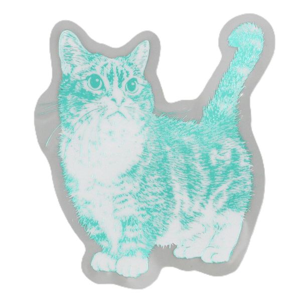 【Cat Art Collection】箔押しクリアダイカットステッカー　わらび