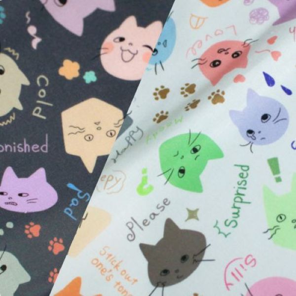 【nora.】生地　猫面相　(50ｃｍ単位）