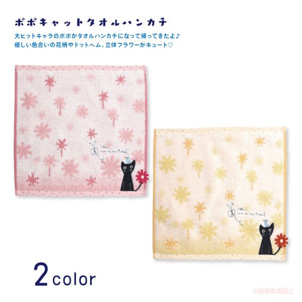 【ノアファミリー】タオルハンカチ　ポポキャット