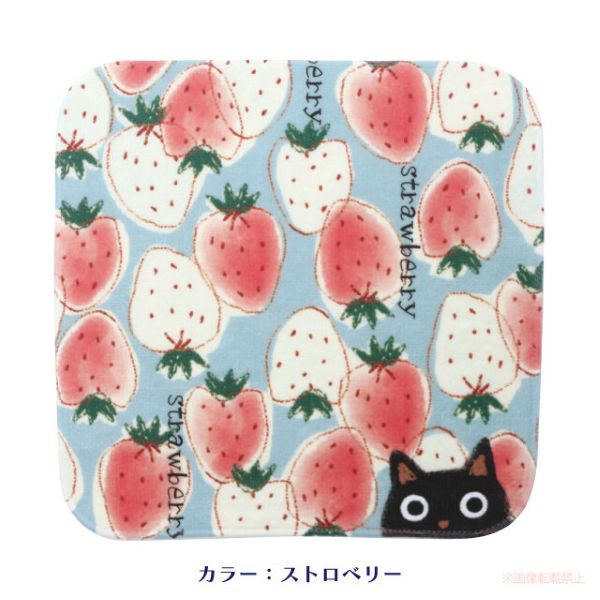 【ノアファミリー】たまちゃんタオルハンカチ　ストロベリー