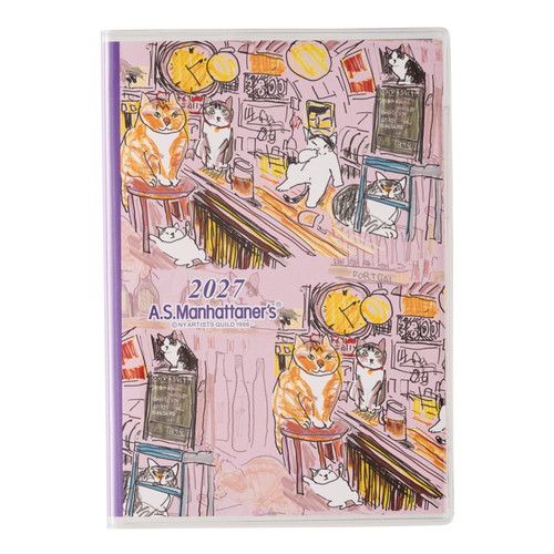 【A.S.マンハッタナーズ】2027手帳（A6）　パープルな酔い心地