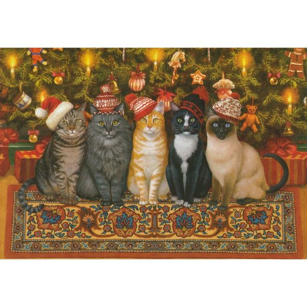 【ルース・サンダーソン】クリスマスカード　アンティーク・クリスマスキャッツ